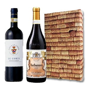イタリアワイン銘醸地トスカーナ＆ピエモンテ, 赤ワイン2本セット, 送料無料　赤ワインセット